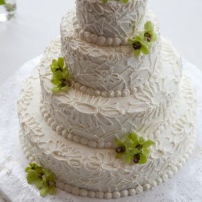 Buttercream Lace Wedding Cake 1 293x293 