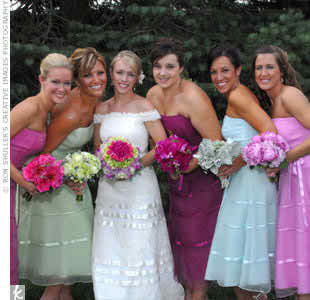 Different colored bridesmaid dresses for my girls | | TopWeddingSites.com