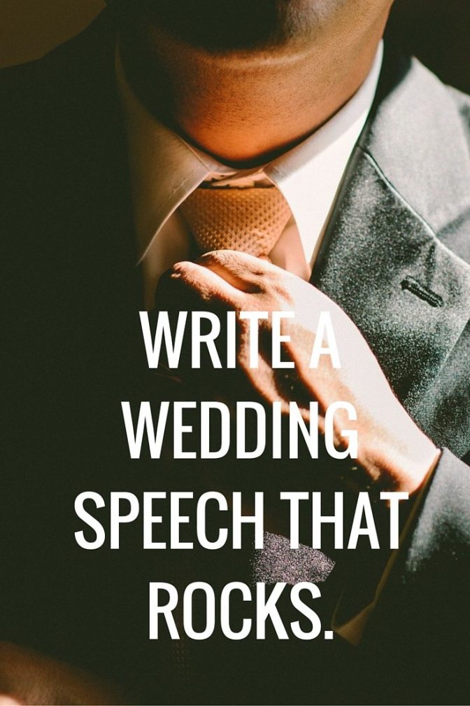 write a great wedding speech