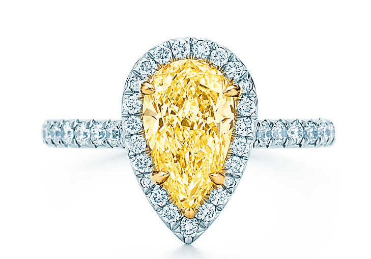 tiffany pear shaped engagement ring